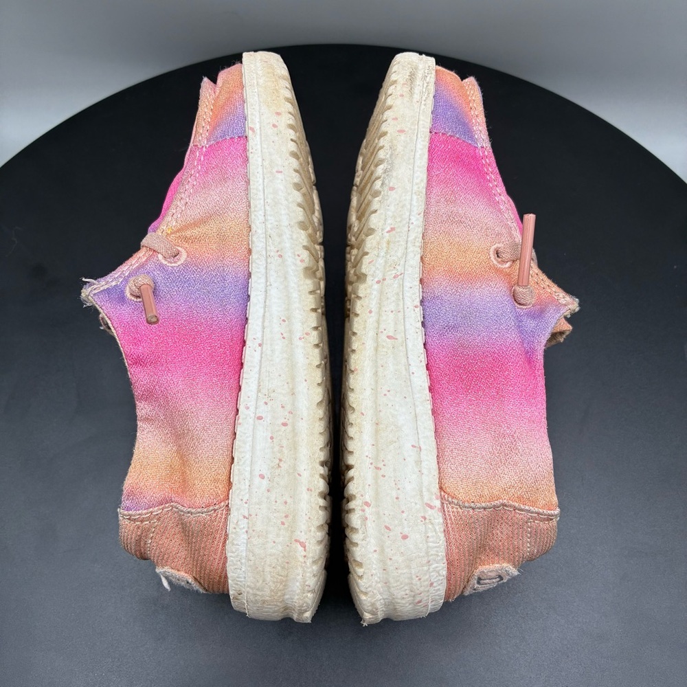 Hey Dude Wendy Sparkle Star TD 8 Girls Pink Multi Slip On Loafers - Picture 7 of 10
